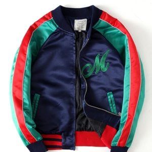 Embroidered jacket retro color trend